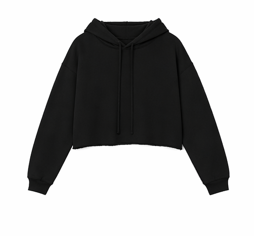 Cropped Fleece Hoodie