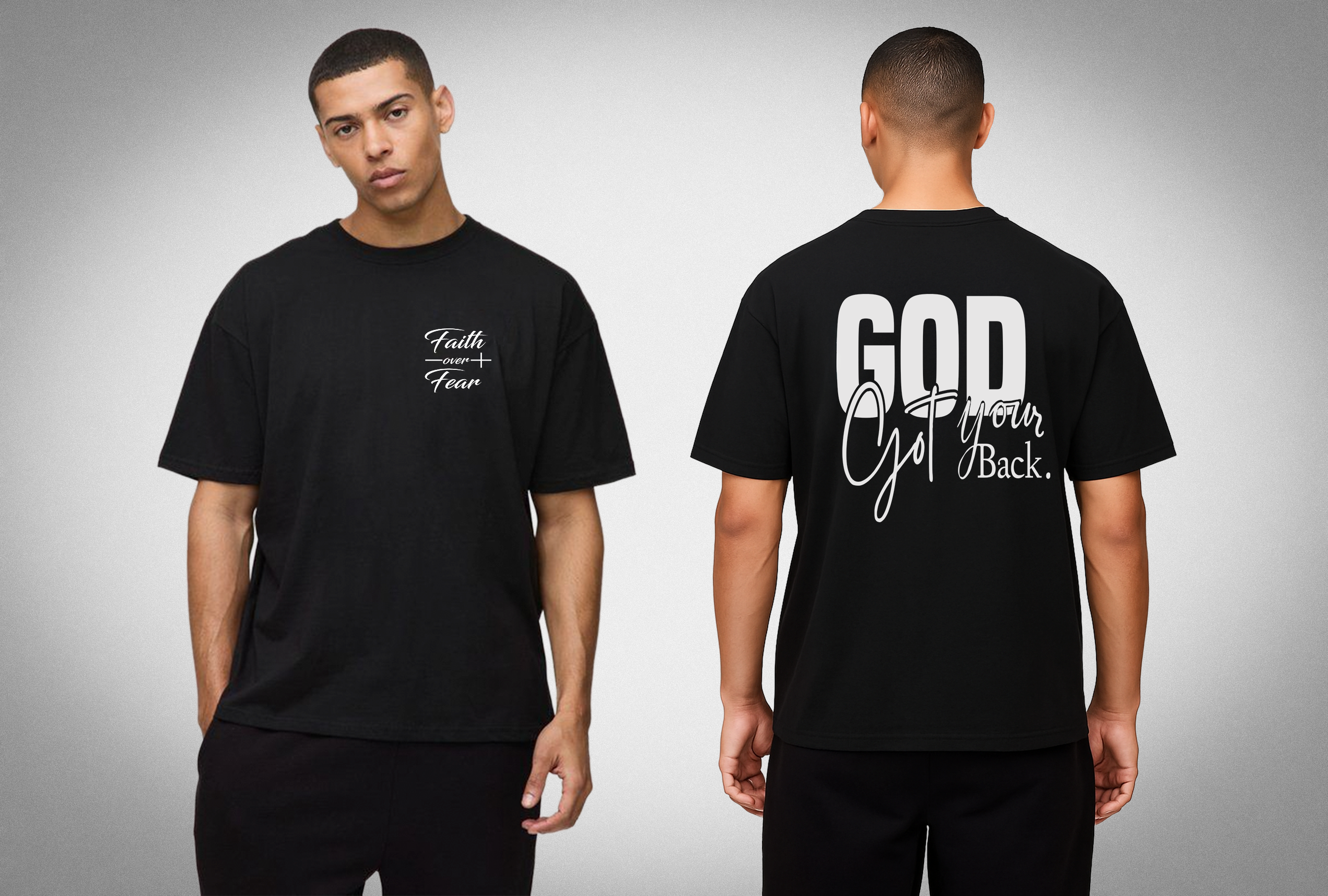 Faith Over Fear – God Got Your Back T-Shirt