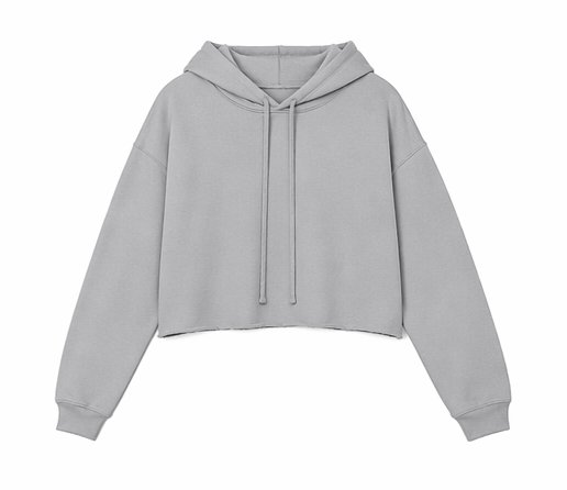 Cropped Fleece Hoodie